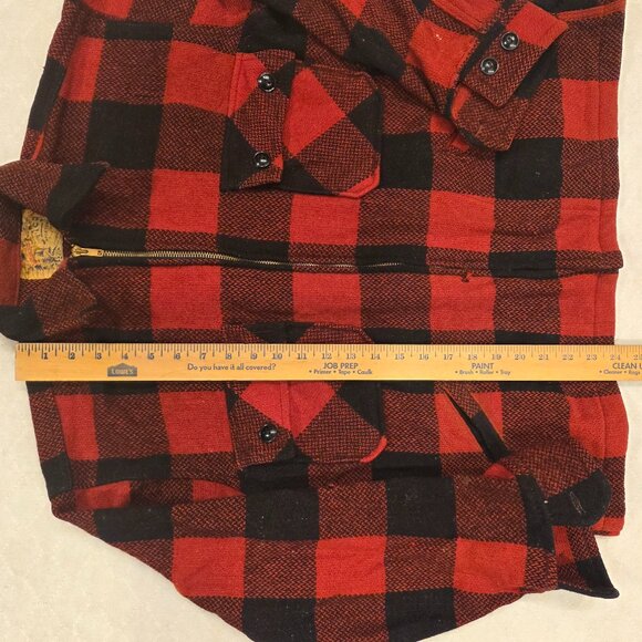 Vintage Duxbak Utica Flannel Shirt - Red Buffalo Plaid Rare New York Wool READ - Picture 7 of 16